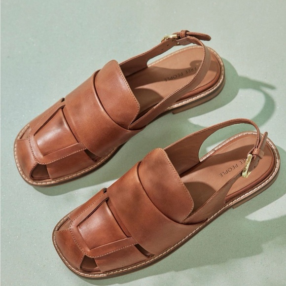 NWOB Free People Libby Fisher Squaretoe Fisherman Sandals in BLACK Size 6.5 - Picture 5 of 5